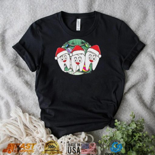 Teeth Santa Hat Chrismas Xcool Giftmas Dental Assistant Hygienist Meaningful Gif Shirt