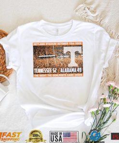 Tennessee 52 49 Alabama The Night Goalpost Came Down 2022 Shirt