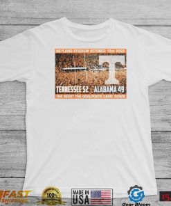 Tennessee 52 49 Alabama The Night Goalpost Came Down 2022 Shirt