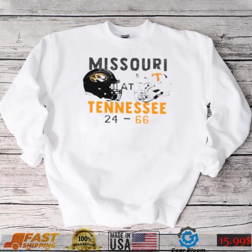 Tennessee 66 24 Missouri Football 2022 game day matchup final score shirt