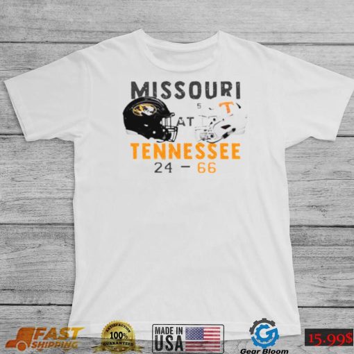 Tennessee 66 24 Missouri Football 2022 game day matchup final score shirt