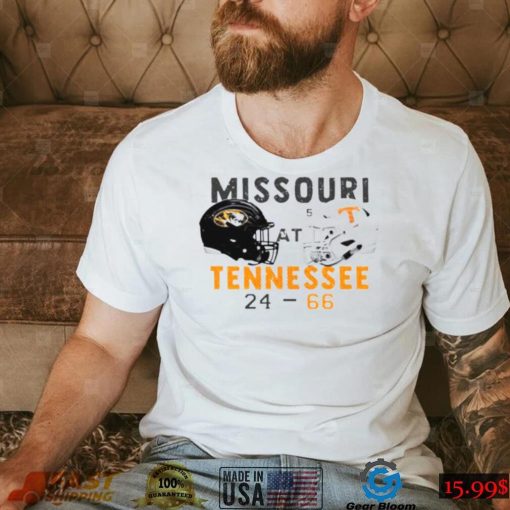 Tennessee 66 24 Missouri Football 2022 game day matchup final score shirt