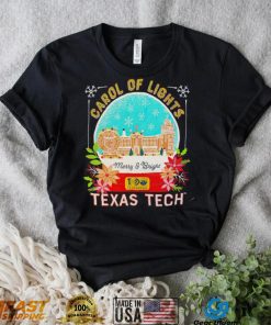 Texas Tech Red Raiders Carol of Lights Merry and Bright 100 year snow globe shirt