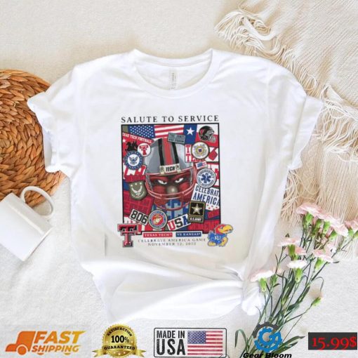 Texas Tech Vs. Kansas Jayhawks 2022 Salute To Service Gameday Military Shirt