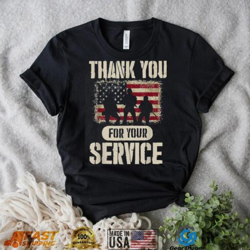 Thank You For Your Service Patriotic Veterans Day T Shirt