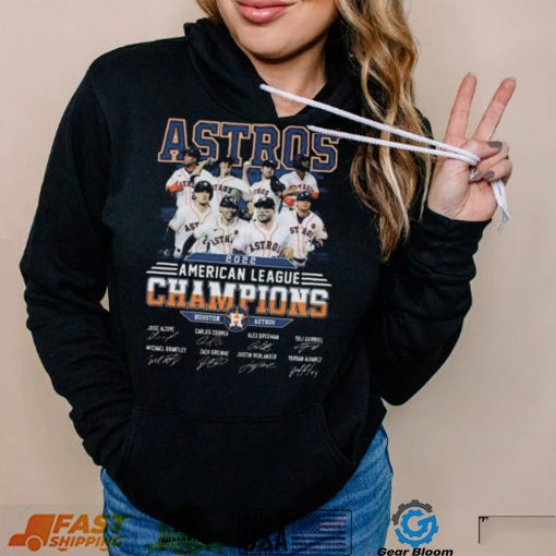 The Astros 2022 American League Champions Houston Astros Team Signatures Shirt