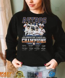 The Astros 2022 American League Champions Houston Astros Team Signatures Shirt