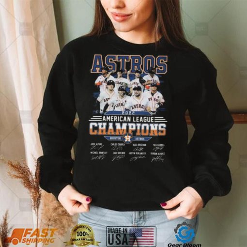 The Astros 2022 American League Champions Houston Astros Team Signatures Shirt