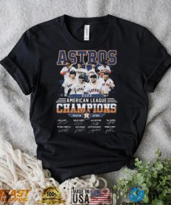 The Astros 2022 American League Champions Houston Astros Team Signatures Shirt