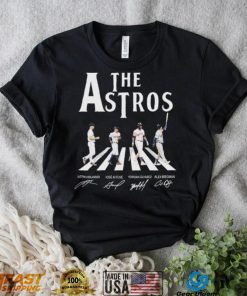 The Astros Justin Verlander Jose Altuve Yordan Alvarez And Alex Bregman Abbey Road Signatures Shirt