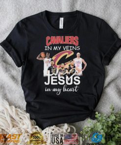 The Cavaliers Basketball In My Veins Jesus In My Heart Signatures Shirt