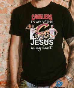 The Cavaliers Basketball In My Veins Jesus In My Heart Signatures Shirt