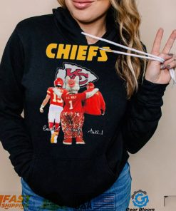 The Chiefs Kc Wolf Patrick Mahomes II And Andy Reid Signatures Shirt