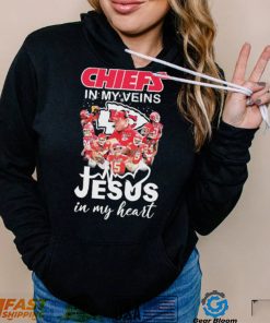 The Chiefs Team In My Veins Jesus In My Heart Signatures Shirt