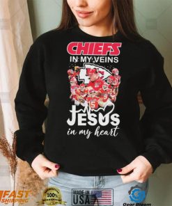 The Chiefs Team In My Veins Jesus In My Heart Signatures Shirt