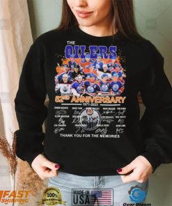 The Edmonton Oilers 52nd Anniversary 1971 2023 Thank You For The Memories Signatures Shirt