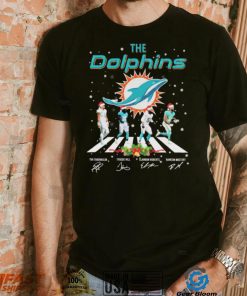 The Miami Dolphins Team Abbey Road Christmas Signatures Shirt