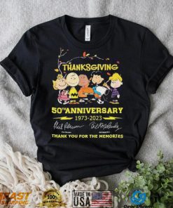 The Peanuts Thanksgiving 50th Anniversary 1973 – 2023 Thank You For The Memories T Shirt