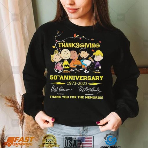 The Peanuts Thanksgiving 50th Anniversary 1973 – 2023 Thank You For The Memories T Shirt