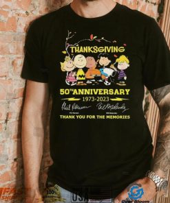 The Peanuts Thanksgiving 50th Anniversary 1973 – 2023 Thank You For The Memories T Shirt