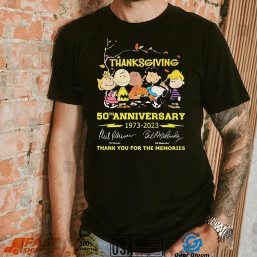 The Peanuts Thanksgiving 50th Anniversary 1973 – 2023 Thank You For The Memories T Shirt