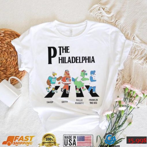 The Philadelphia Walking Road Swoop Gritty Phillie Phanatic Franklin The Dog Shirt