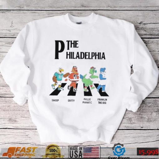 The Philadelphia Walking Road Swoop Gritty Phillie Phanatic Franklin The Dog Shirt