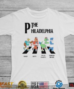 The Philadelphia Walking Road Swoop Gritty Phillie Phanatic Franklin The Dog Shirt