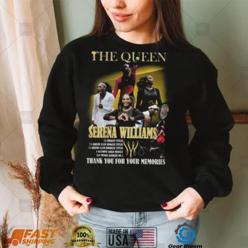 The Queen Serena Williams Thank You For The Memories T Shirt