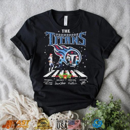 The Tennessee Titans Team Abbey Road Christmas Signatures Shirt