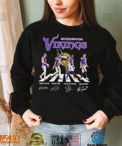 The Vikings Adam Thielen Dalvin Cook Justin Jefferson And Kirk Cousins Abbey Road Signatures Shirt