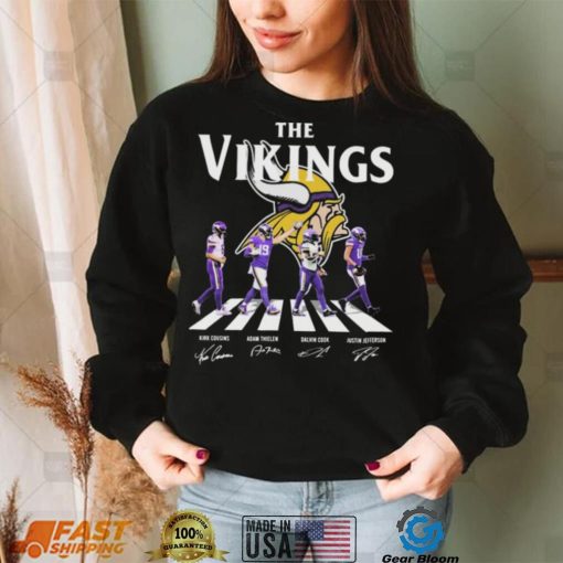 The Vikings Kirk Cousins Adam Thielen Dalvin Cook and Justin Jefferson Abbey Road Signatures T Shirt