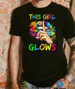 This Girl Glows Retro 80’s Party Women’s Lips Shirt