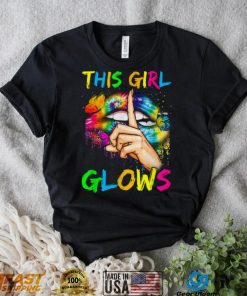 This Girl Glows Retro 80’s Party Women’s Lips Shirt