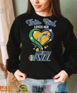 This Girl Loves Her Heart Utah Jazz Shirt