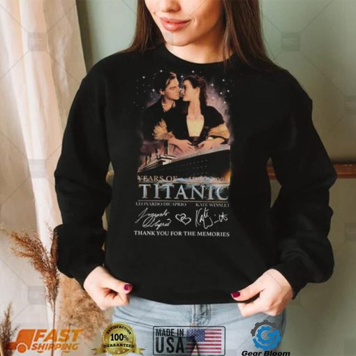 Titanic Leonardo DicaPrio And Kate Winslet Thank You For The Memories 1997 – 2022 T Shirt