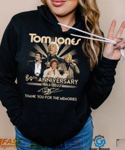 Tom Jones 59th anniversary 1963 2022 signature thank you for the memories t shirt