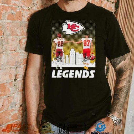 Tony Gonzalez And Patrick Travis Kelce Legends Kansas City Chiefs Signatures Shirt