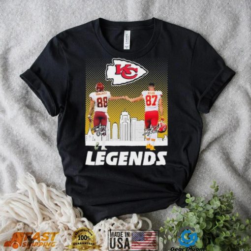 Tony Gonzalez And Patrick Travis Kelce Legends Kansas City Chiefs Signatures Shirt