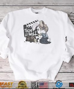 Trin Lovell with rabbit art shirt