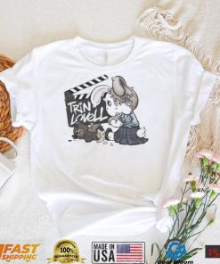 Trin Lovell with rabbit art shirt