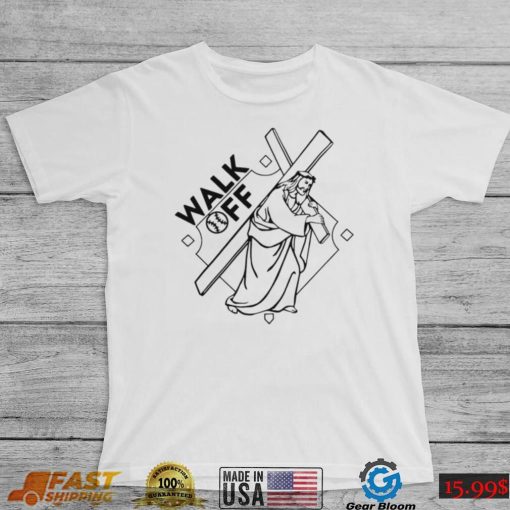 Troy P Silva Jesus walk off baseball art shirt