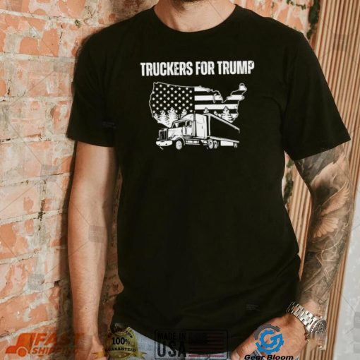 Truckers for Trump 2024 Election American flag shirt