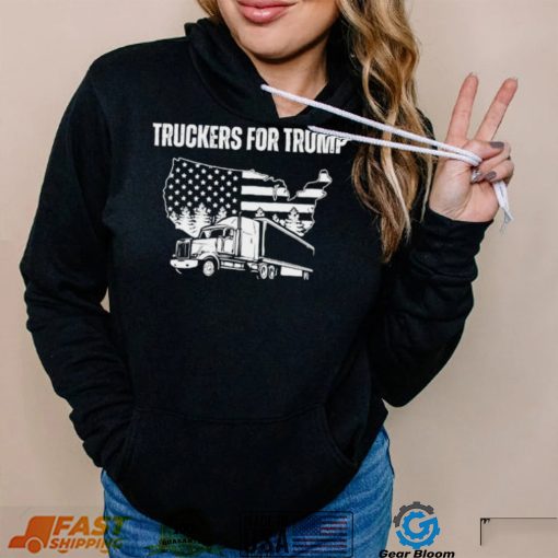 Truckers for Trump 2024 Election American flag shirt