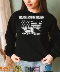 Truckers for Trump 2024 Election American flag shirt