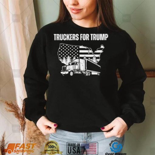 Truckers for Trump 2024 Election American flag shirt