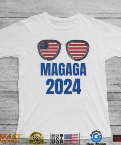 Trump 2024 MAGAGA Glasses Flag shirt