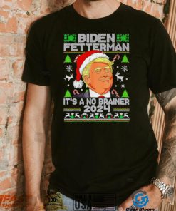 Trump Funny Christmas Biden Fetterman 2024 It’s a no brainer ugly Xmas shirt