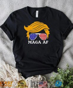 Trump MAGA AF Parody Orange Hair Glasses Shirt