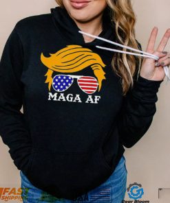 Trump MAGA AF Parody Orange Hair Glasses Shirt